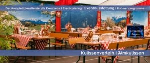 Zeltverleih + Dekoration in Oberbayern, Niederbayern, Oberpfalz, Schwaben und Allgäu